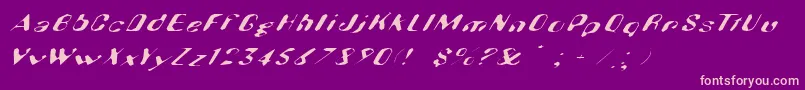 Hugenick Font – Pink Fonts on Purple Background