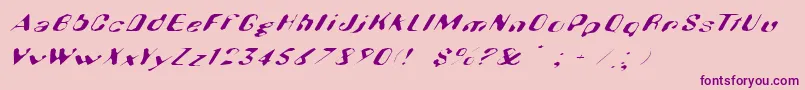 Hugenick Font – Purple Fonts on Pink Background