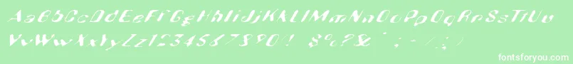 Hugenick Font – White Fonts on Green Background