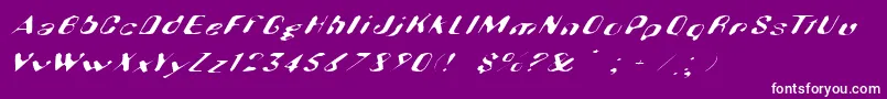 Hugenick Font – White Fonts on Purple Background