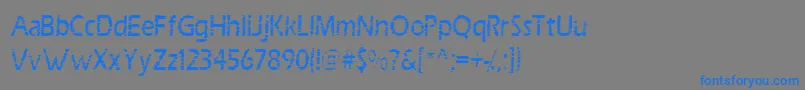 フォントScrab – 灰色の背景に青い文字