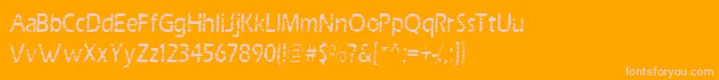 Scrab Font – Pink Fonts on Orange Background