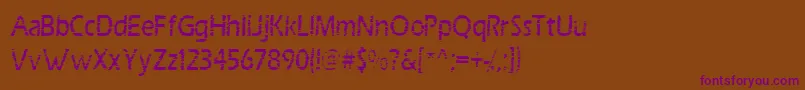 Scrab Font – Purple Fonts on Brown Background