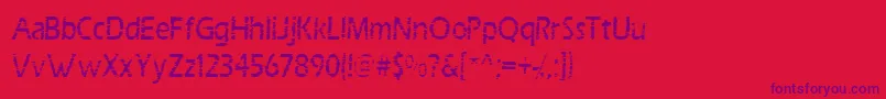 Scrab Font – Purple Fonts on Red Background