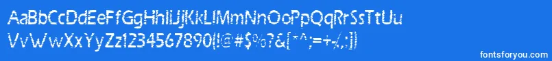 フォントScrab – 青い背景に白い文字