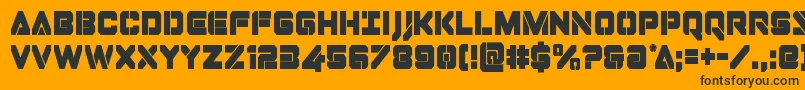 Dominojackcond Font – Black Fonts on Orange Background