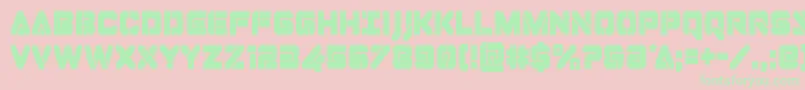 Dominojackcond Font – Green Fonts on Pink Background