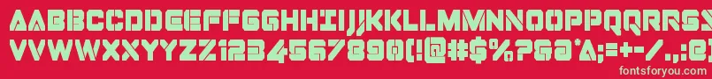 Dominojackcond Font – Green Fonts on Red Background