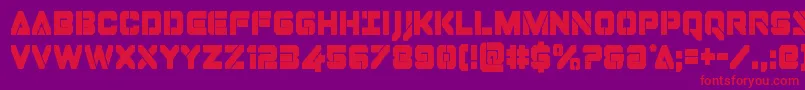 フォントDominojackcond – 紫の背景に赤い文字
