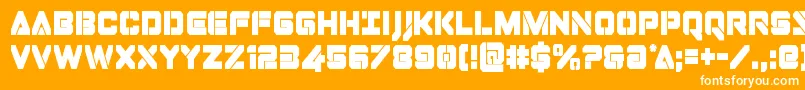 Dominojackcond Font – White Fonts on Orange Background