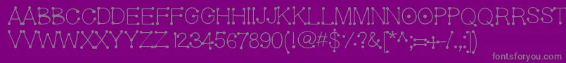 Weitere Informationen zur Geldoticalightf-Schriftart Geldoticalightf-Schriftart – Graue Schriften auf violettem Hintergrund