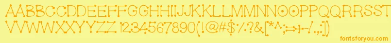 More about Geldoticalightf Font Geldoticalightf Font – Orange Fonts on Yellow Background