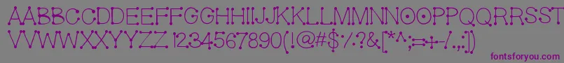 Geldoticalightf Font – Purple Fonts on Gray Background