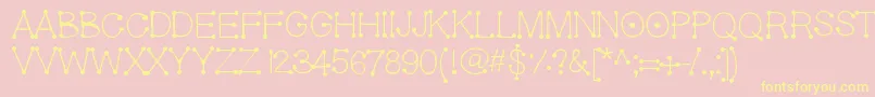 Geldoticalightf Font – Yellow Fonts on Pink Background