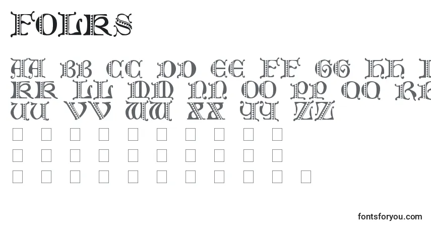 Czcionka Folks – alfabet, cyfry, specjalne znaki