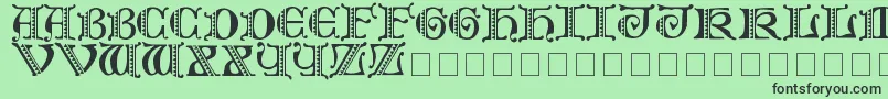 Folks Font – Black Fonts on Green Background