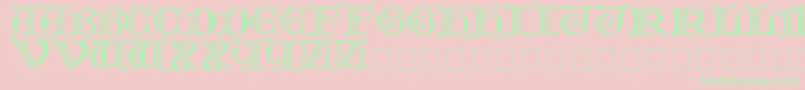 Folks Font – Green Fonts on Pink Background