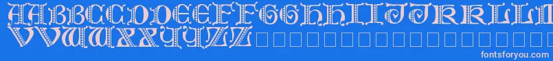Fonte Folks – fontes rosa em um fundo azul
