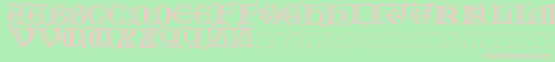 Folks Font – Pink Fonts on Green Background