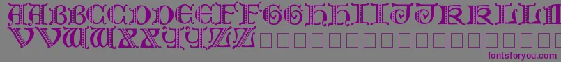 Folks-Schriftart – Violette Schriften auf grauem Hintergrund