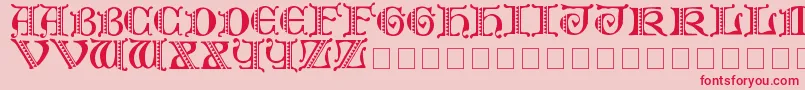 Folks-fontti – punaiset fontit vaaleanpunaisella taustalla