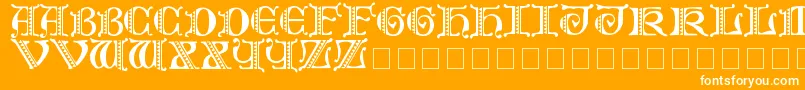 Folks Font – White Fonts on Orange Background