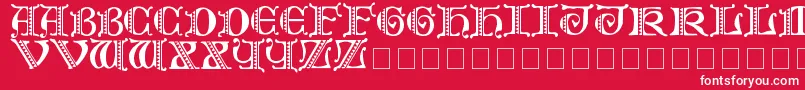 Folks Font – White Fonts on Red Background