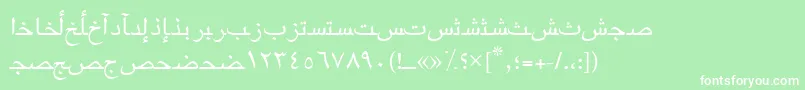 Arabicriyadhssk Font – White Fonts on Green Background