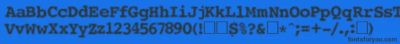 SeeRegular Font – Black Fonts on Blue Background