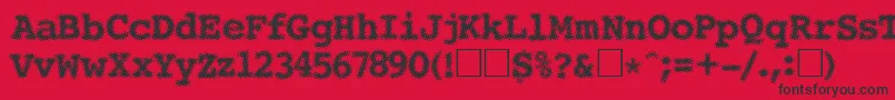 SeeRegular-Schriftart – Schwarze Schriften auf rotem Hintergrund