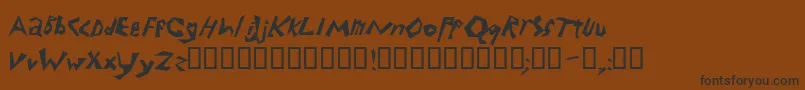 Electrode-Schriftart – Schwarze Schriften auf braunem Hintergrund