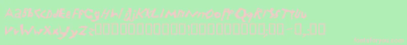 Electrode Font – Pink Fonts on Green Background