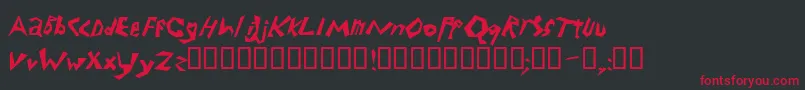 Electrode Font – Red Fonts on Black Background