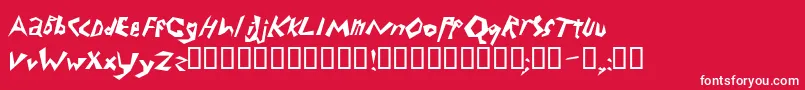 Electrode Font – White Fonts on Red Background
