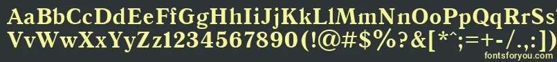 Qna65C Font – Yellow Fonts on Black Background
