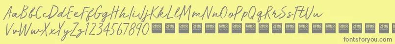 More about RunWildDemo Font RunWildDemo Font – Gray Fonts on Yellow Background