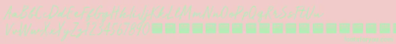 RunWildDemo Font – Green Fonts on Pink Background