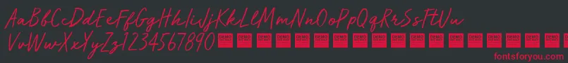 RunWildDemo Font – Red Fonts on Black Background