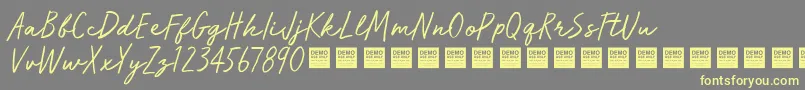 RunWildDemo Font – Yellow Fonts on Gray Background