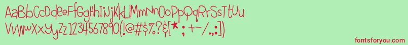 Blankey Font – Red Fonts on Green Background