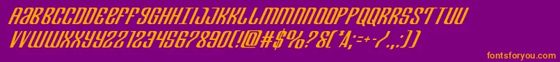 Departmenthital Font – Orange Fonts on Purple Background