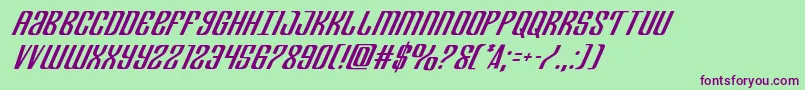 Departmenthital Font – Purple Fonts on Green Background