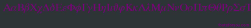 Symbprop-Schriftart – Violette Schriften auf schwarzem Hintergrund