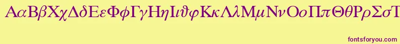 Symbprop Font – Purple Fonts on Yellow Background