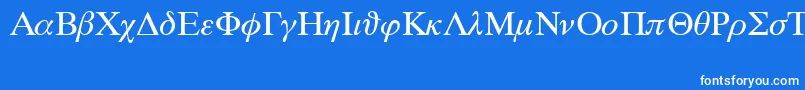 フォントSymbprop – 青い背景に白い文字