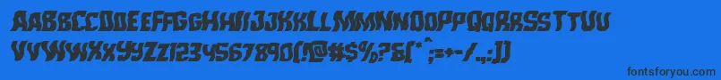 Monsterhunterwarpital Font – Black Fonts on Blue Background