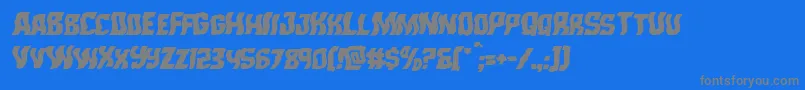 Monsterhunterwarpital Font – Gray Fonts on Blue Background