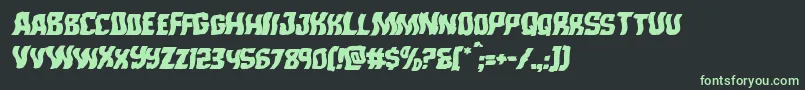 Monsterhunterwarpital Font – Green Fonts on Black Background