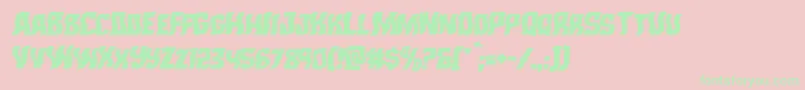 Monsterhunterwarpital Font – Green Fonts on Pink Background