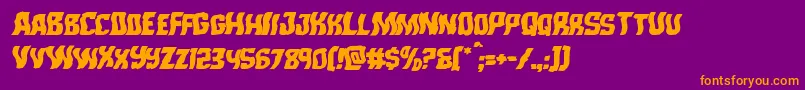 Monsterhunterwarpital Font – Orange Fonts on Purple Background